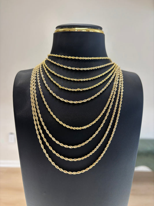 14k rope chain 2mmm hallow