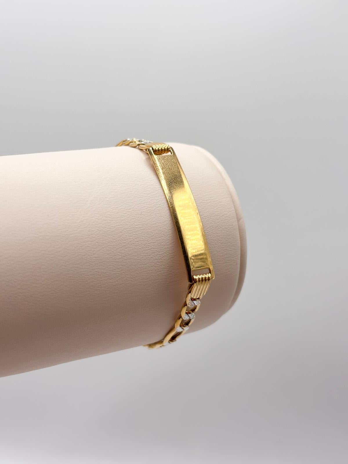 14k baby figaro bracelet