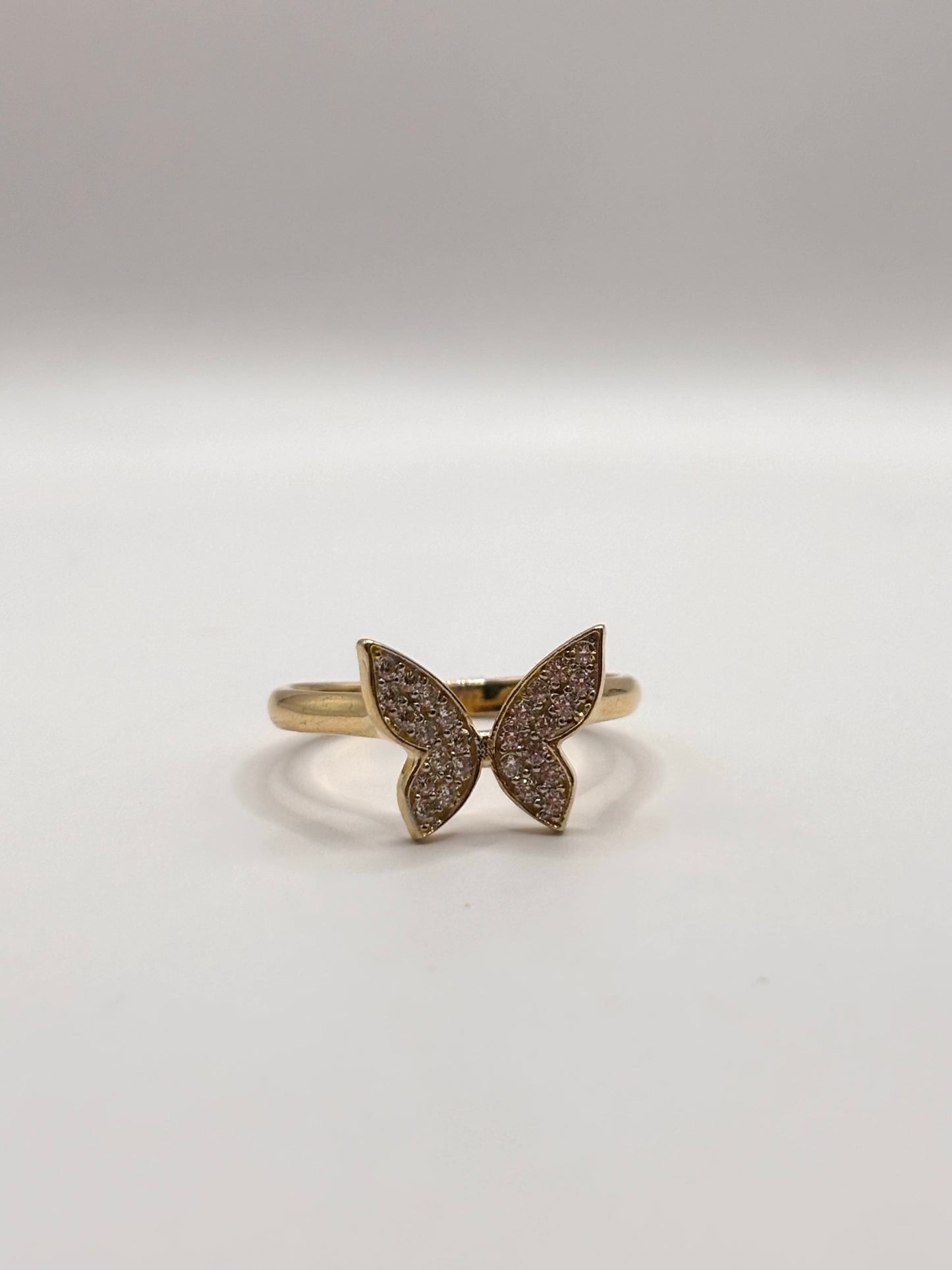 14k butterfly ring