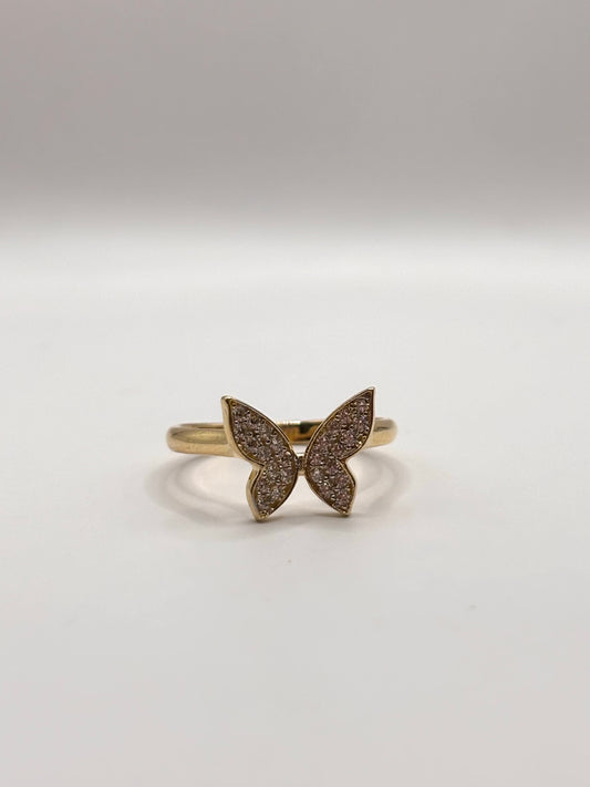 14k butterfly ring