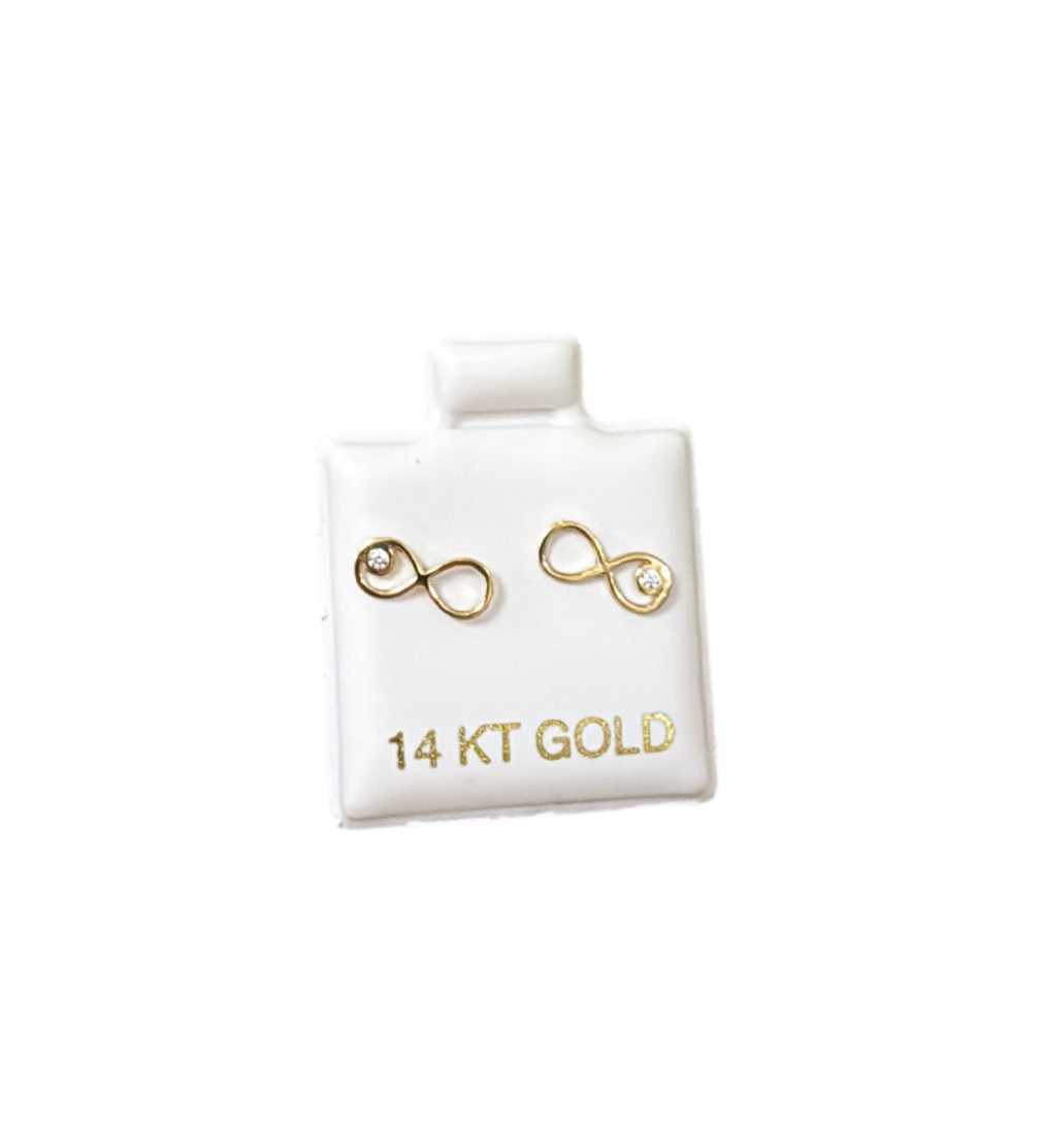 Infinity earrings 14k
