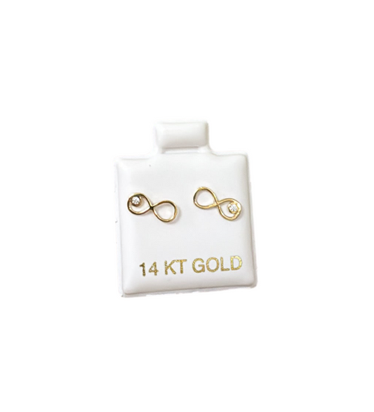 Infinity earrings 14k
