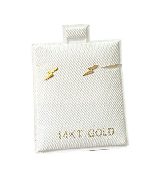 Lightning earrings 14k
