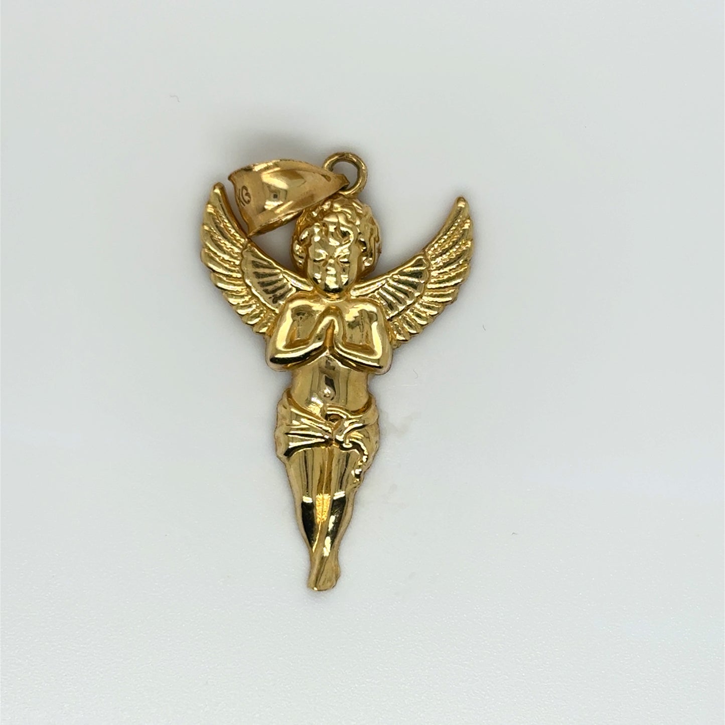 14k praying angel pendant