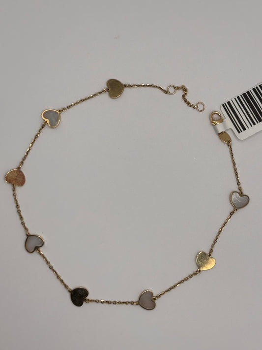 Anklet Heart 14k