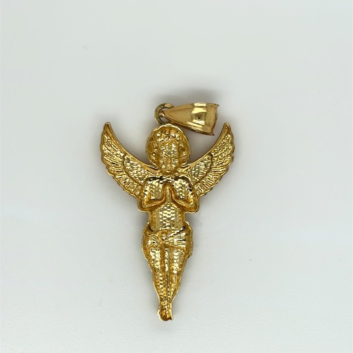 14k praying angel pendant