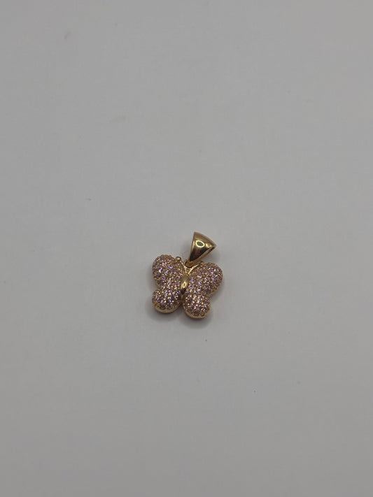 Butterfly pendant 14k