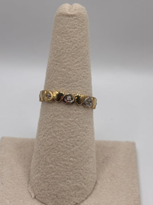 Woman  Hearts ring 10k