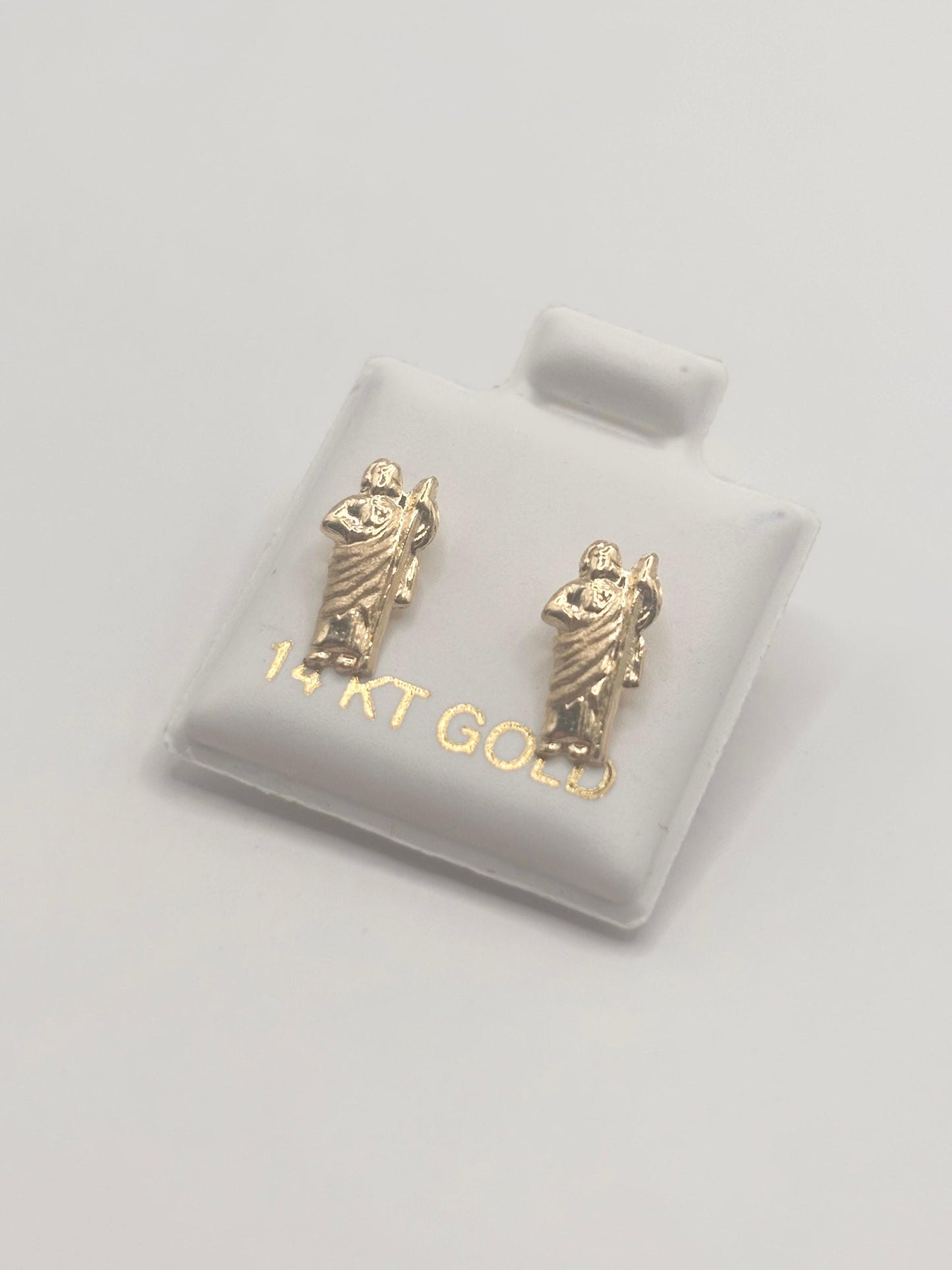 San juditas earrings 14k