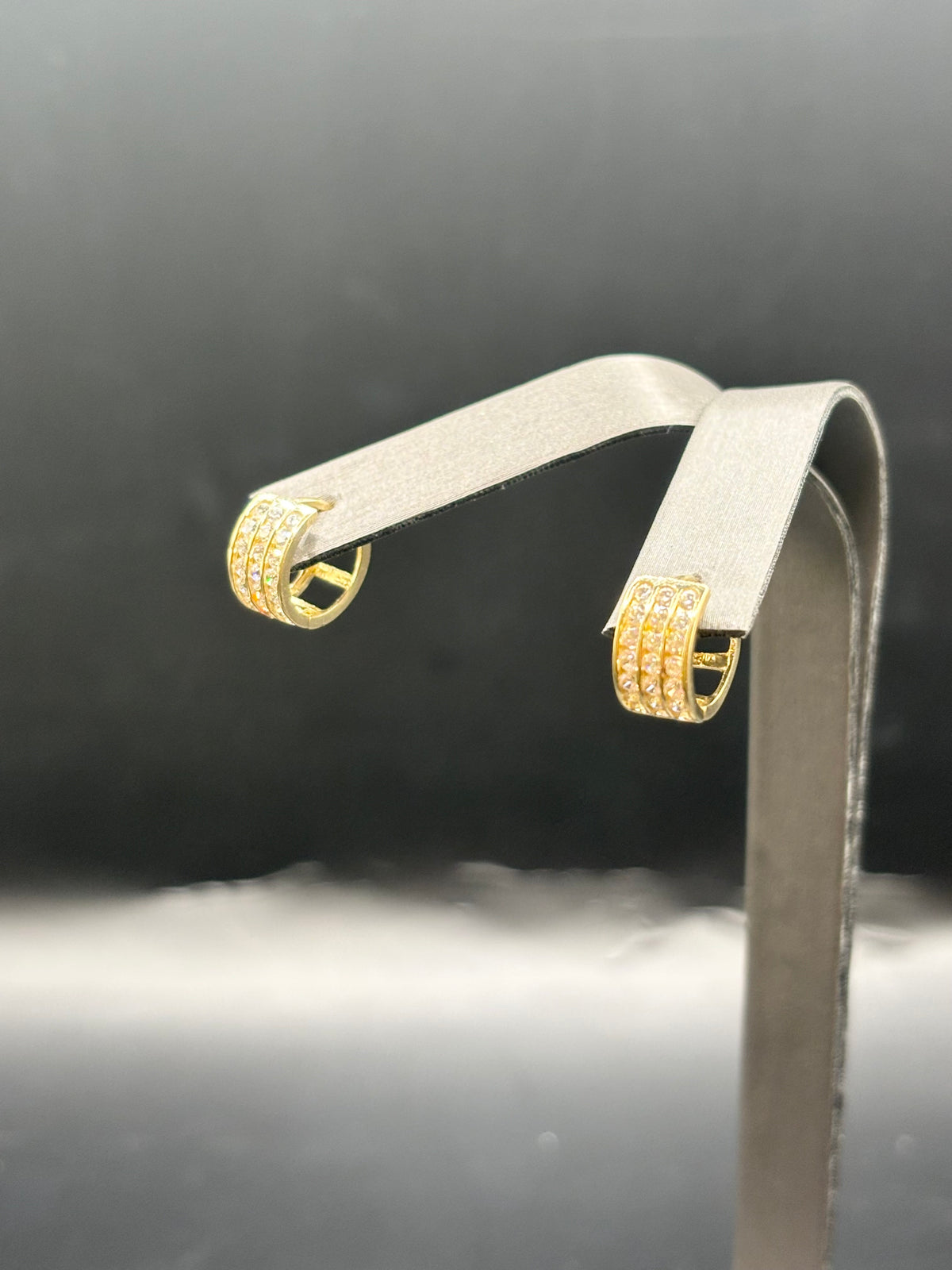 14k hoops cz
