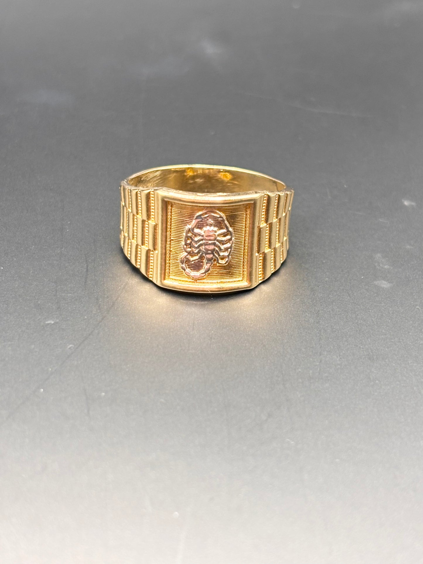 14k men ring scorpion sz 10