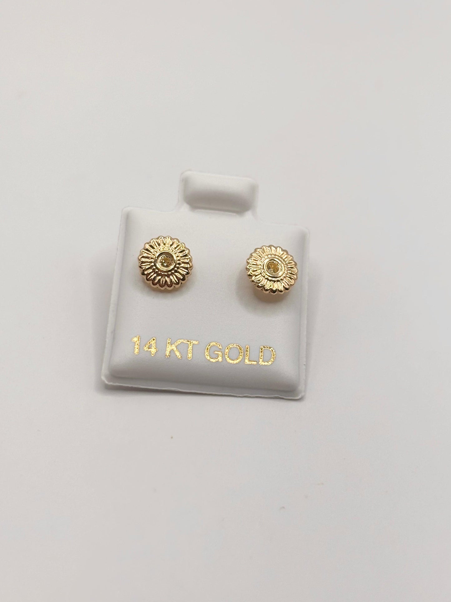 Flowers earrings 14k