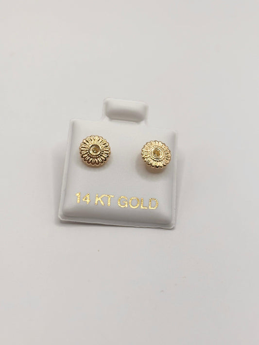 Flowers earrings 14k
