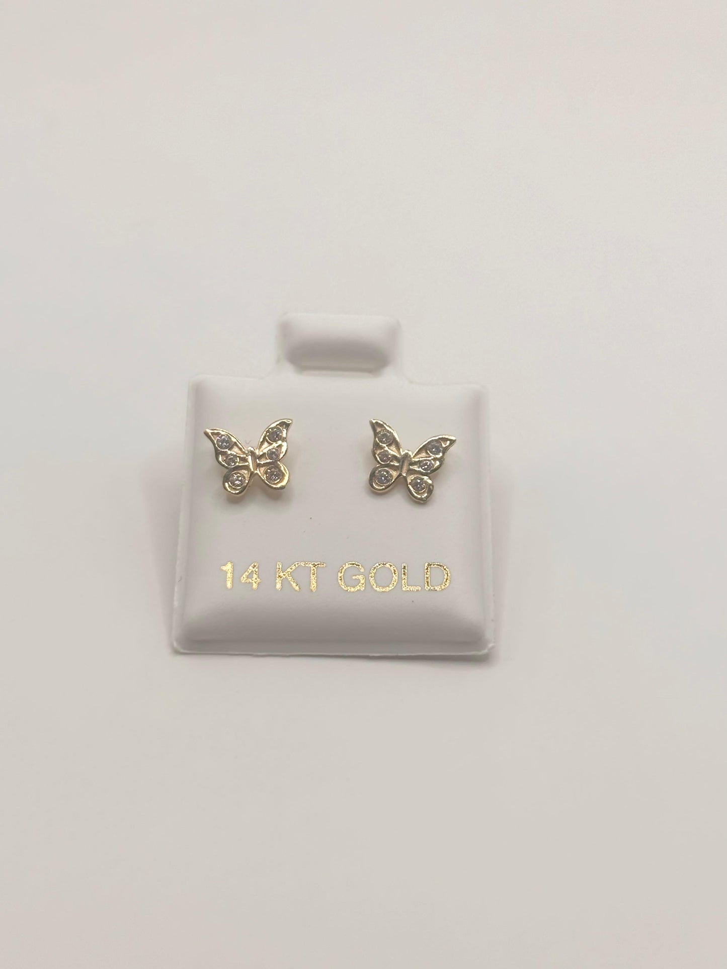 Butterfly earrings 14k