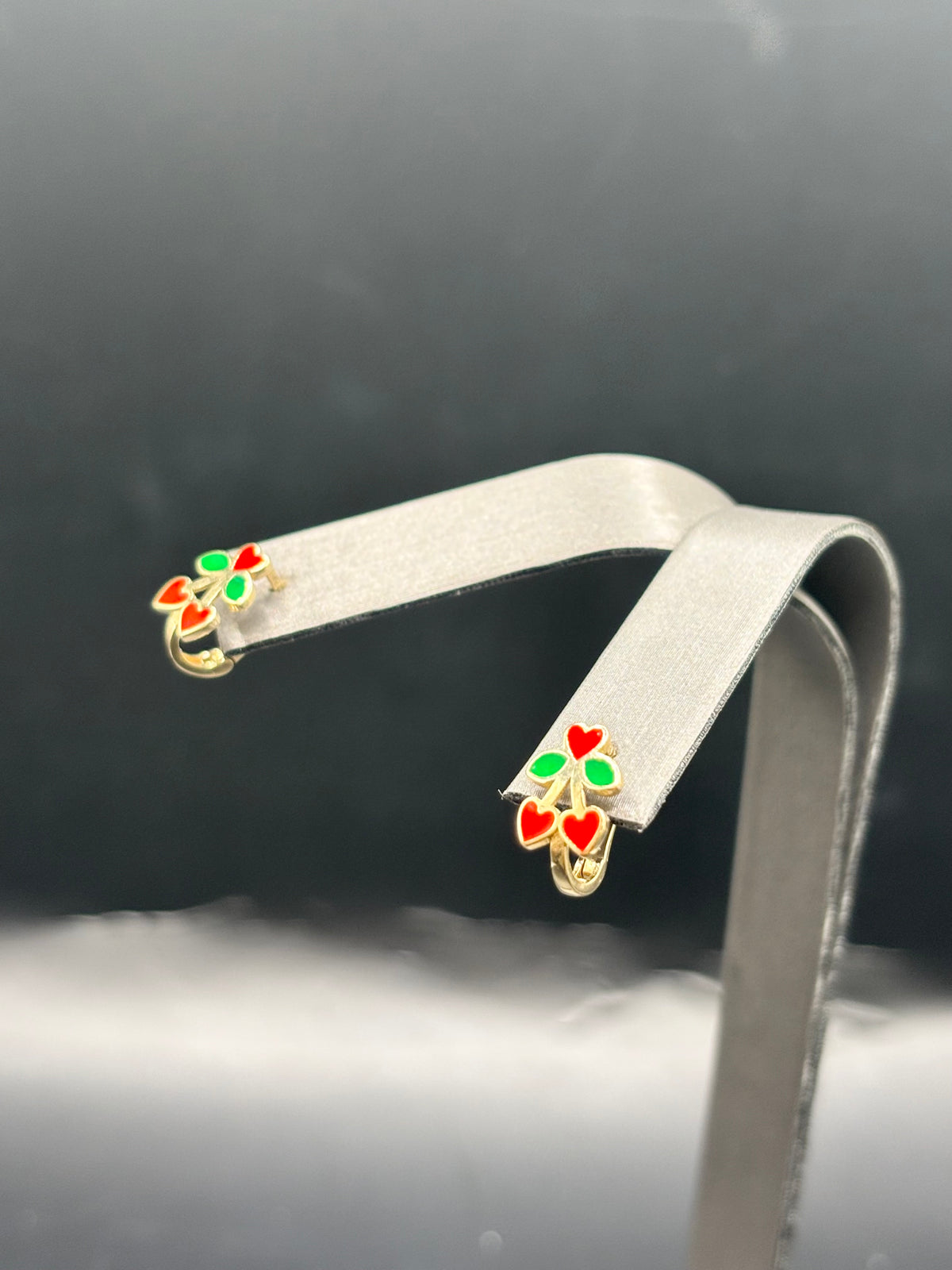 14k cherry earrings