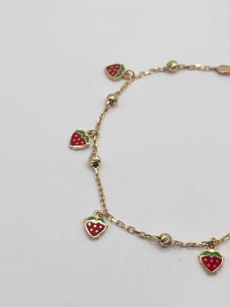 Strawberry bracelet 14k