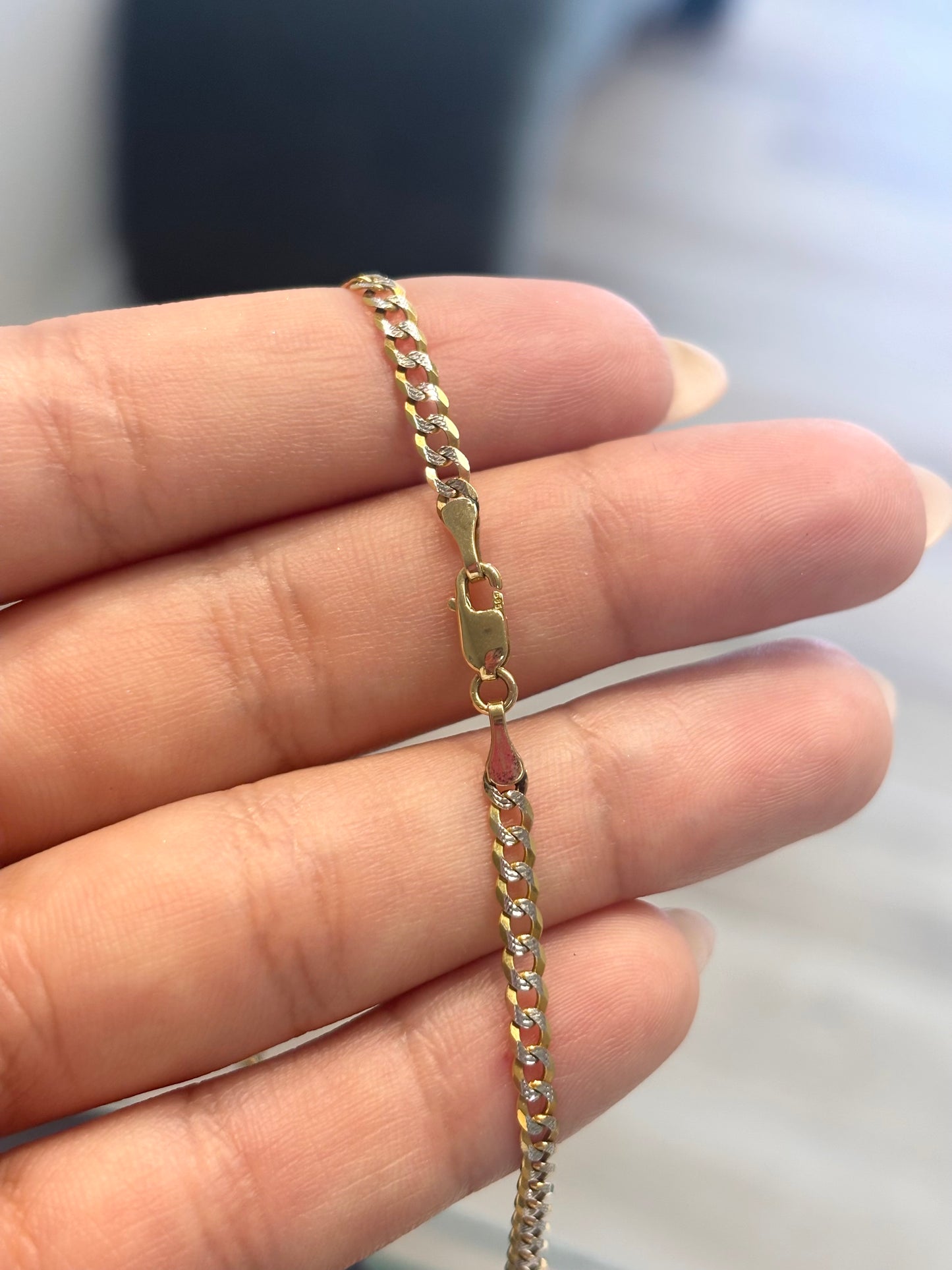 Diamond cut cuban chain 14k