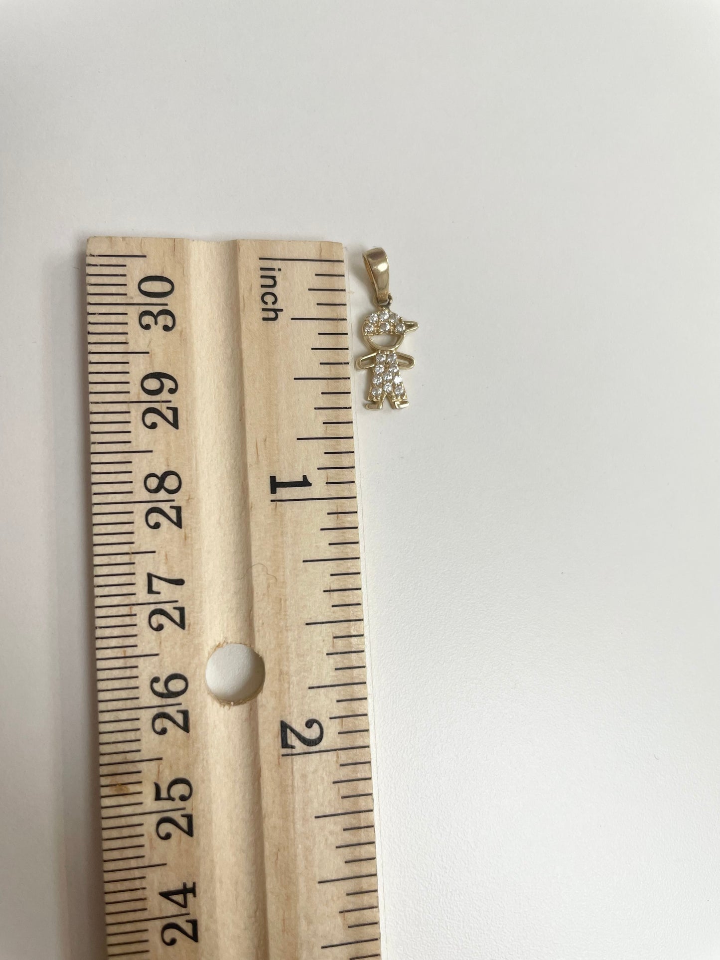 14k boy pendant