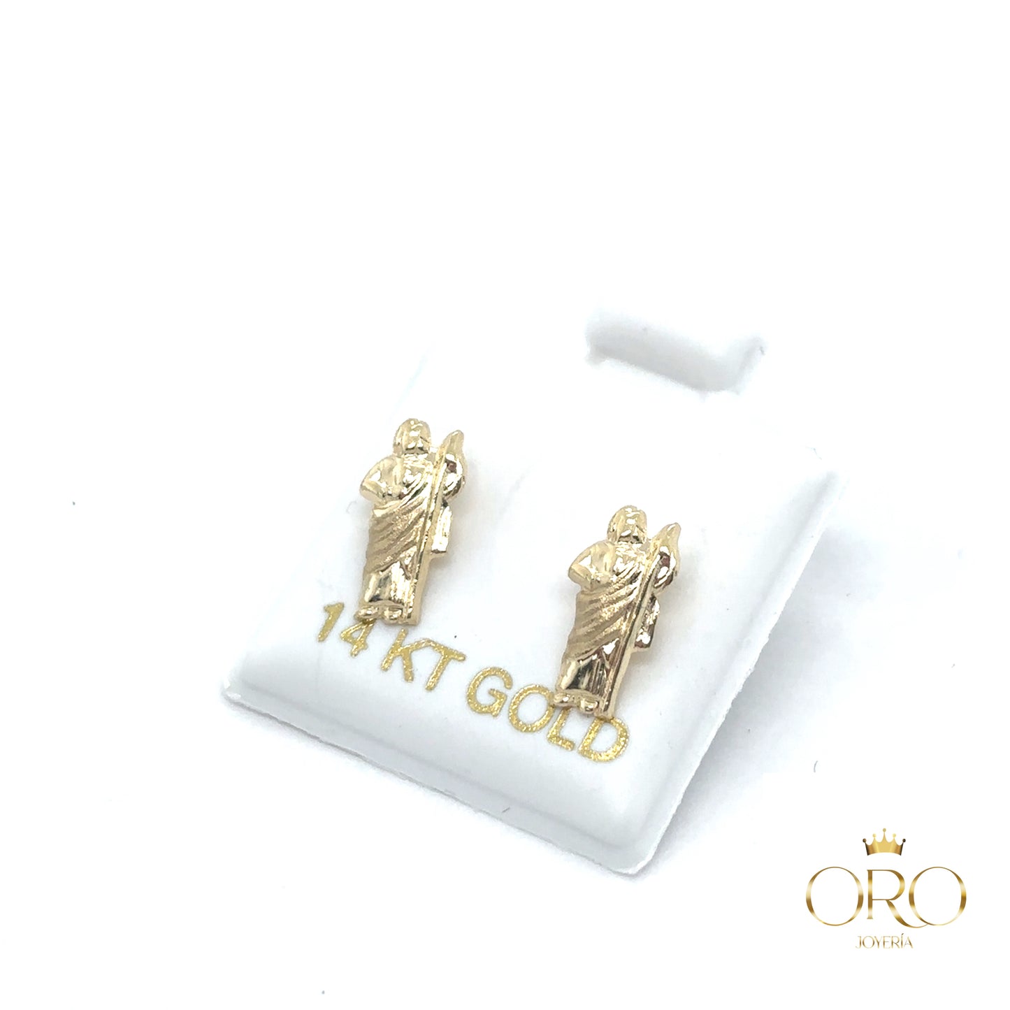 San judas 14k earrings