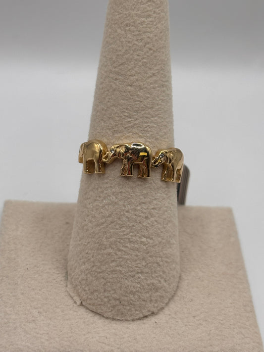 Woman 3 Elephant ring 14k