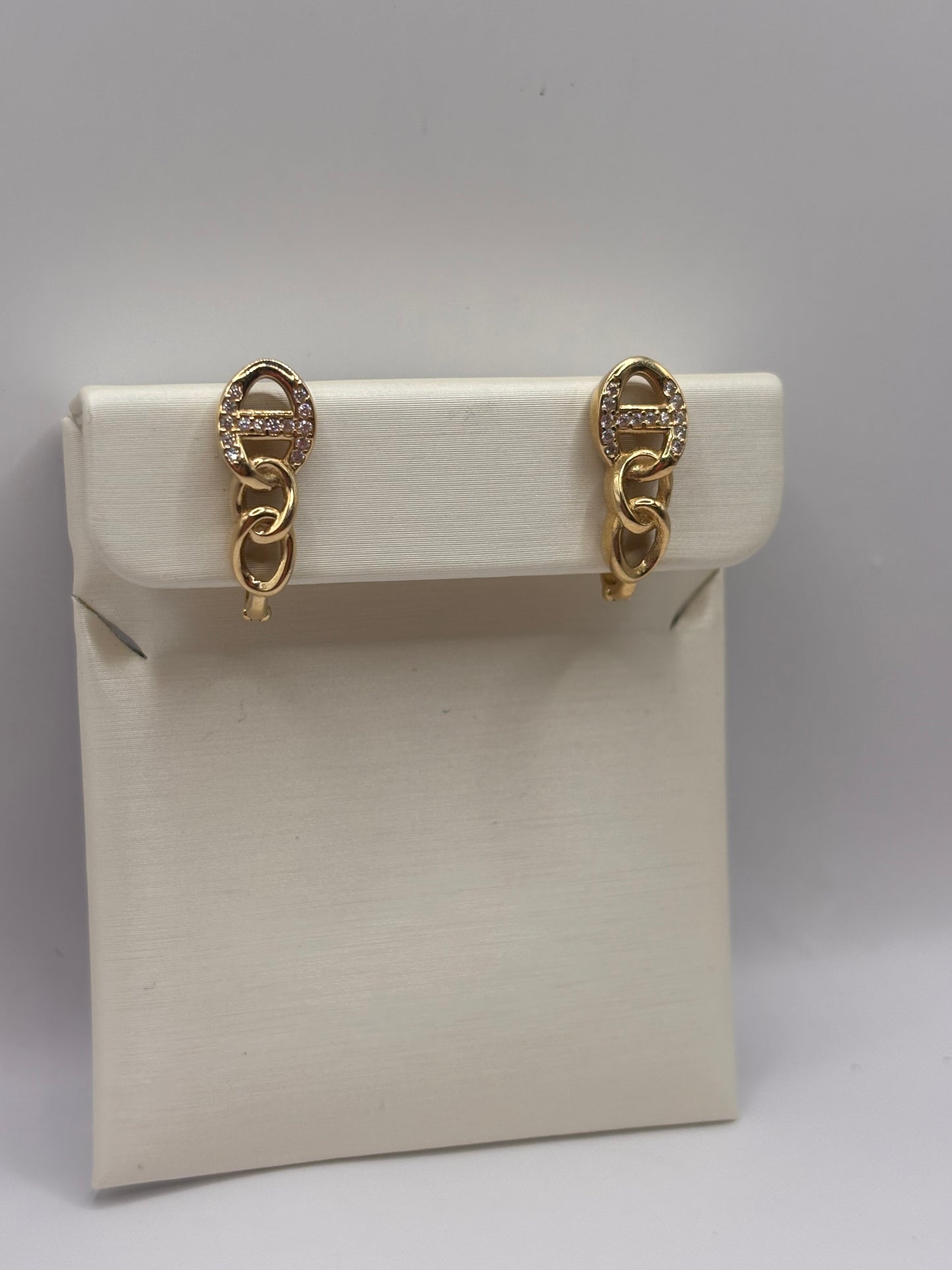Interlaced earrings 14k