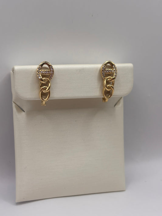 Interlaced earrings 14k