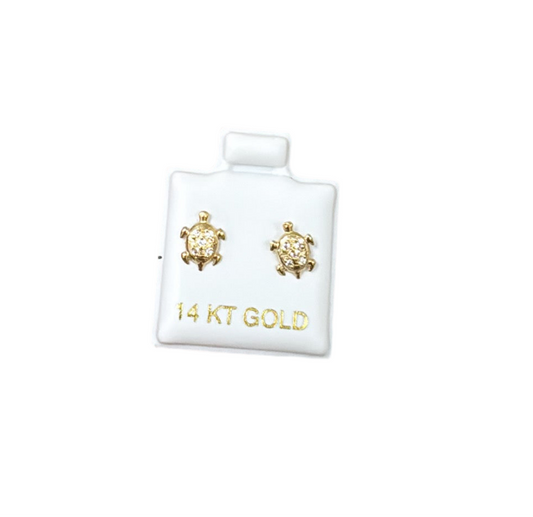 Tortutle earrings 14k
