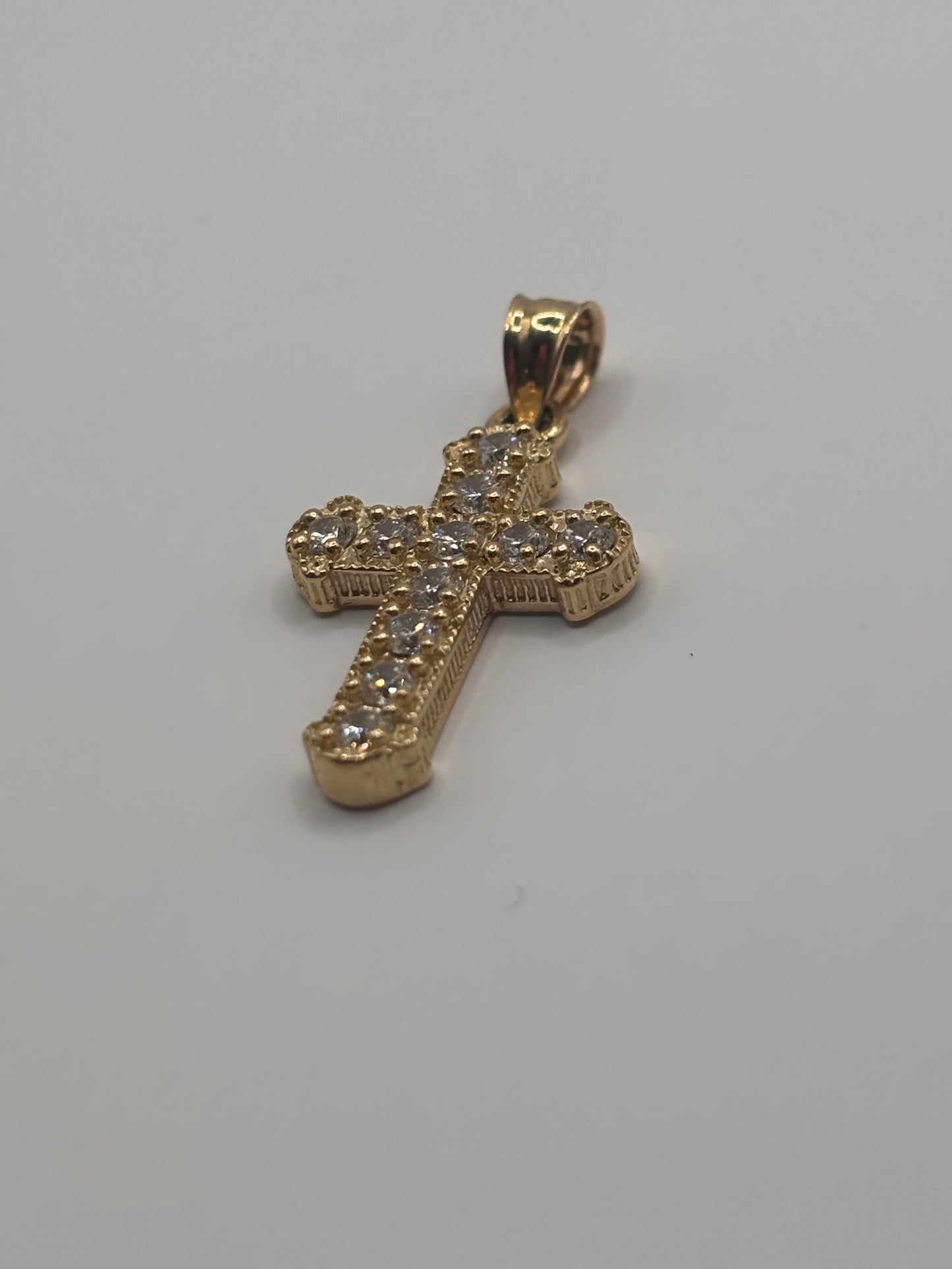 Cross pendant 14k