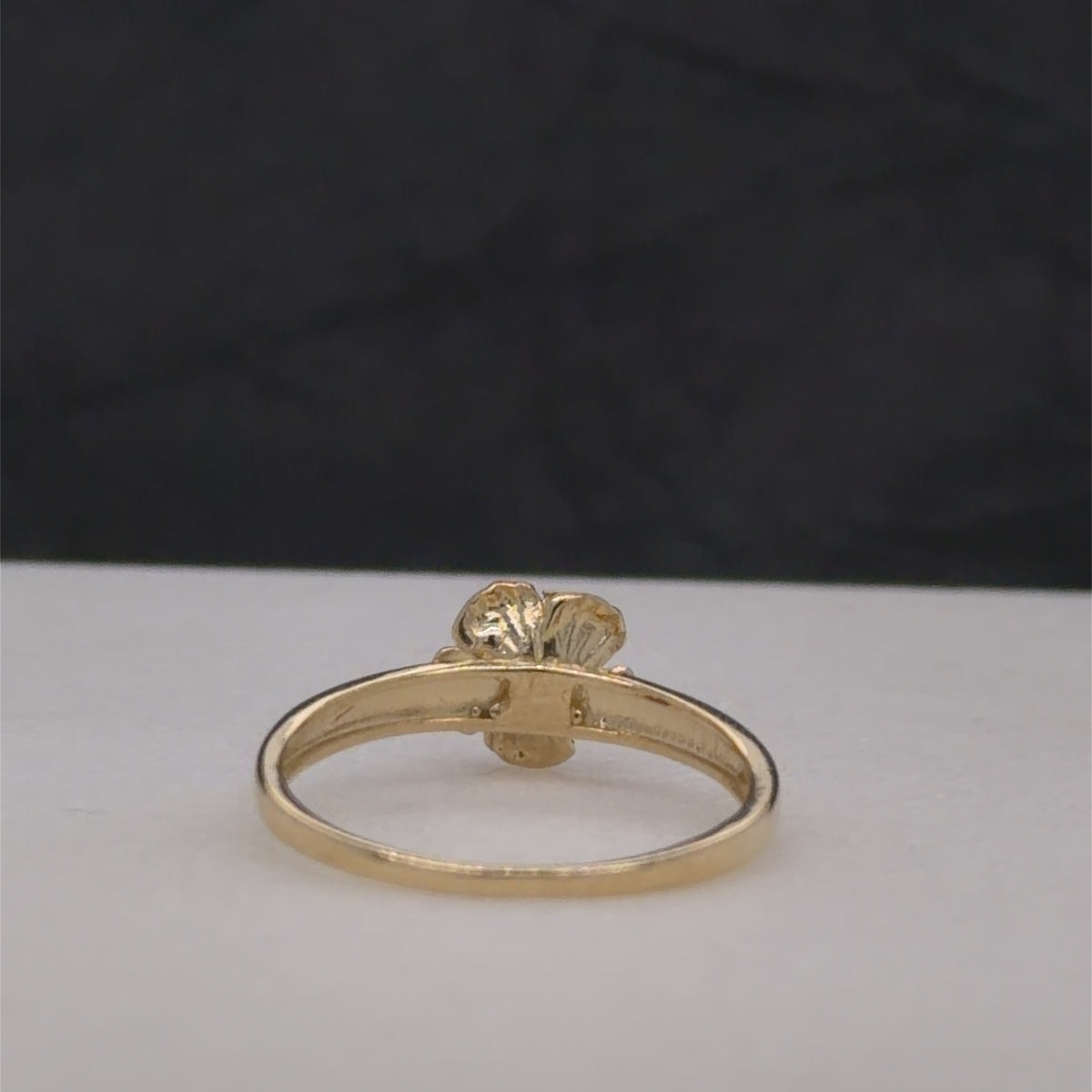10k anillo de flor