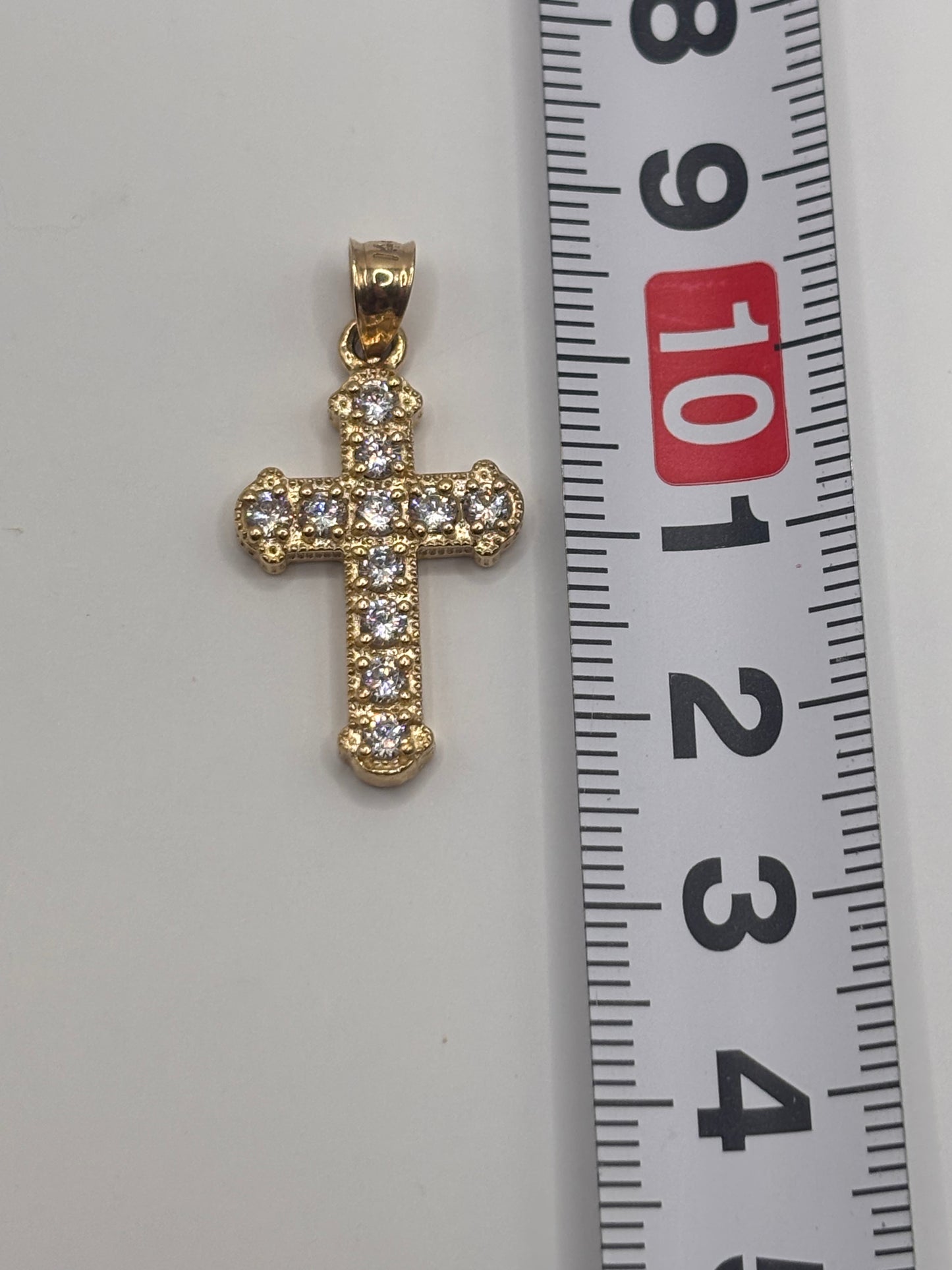 Cross pendant 14k