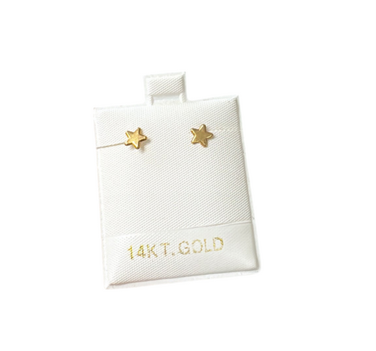 Stars earrings 14k
