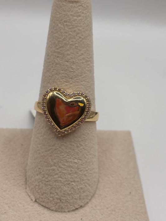 Woman Heart ring 14k