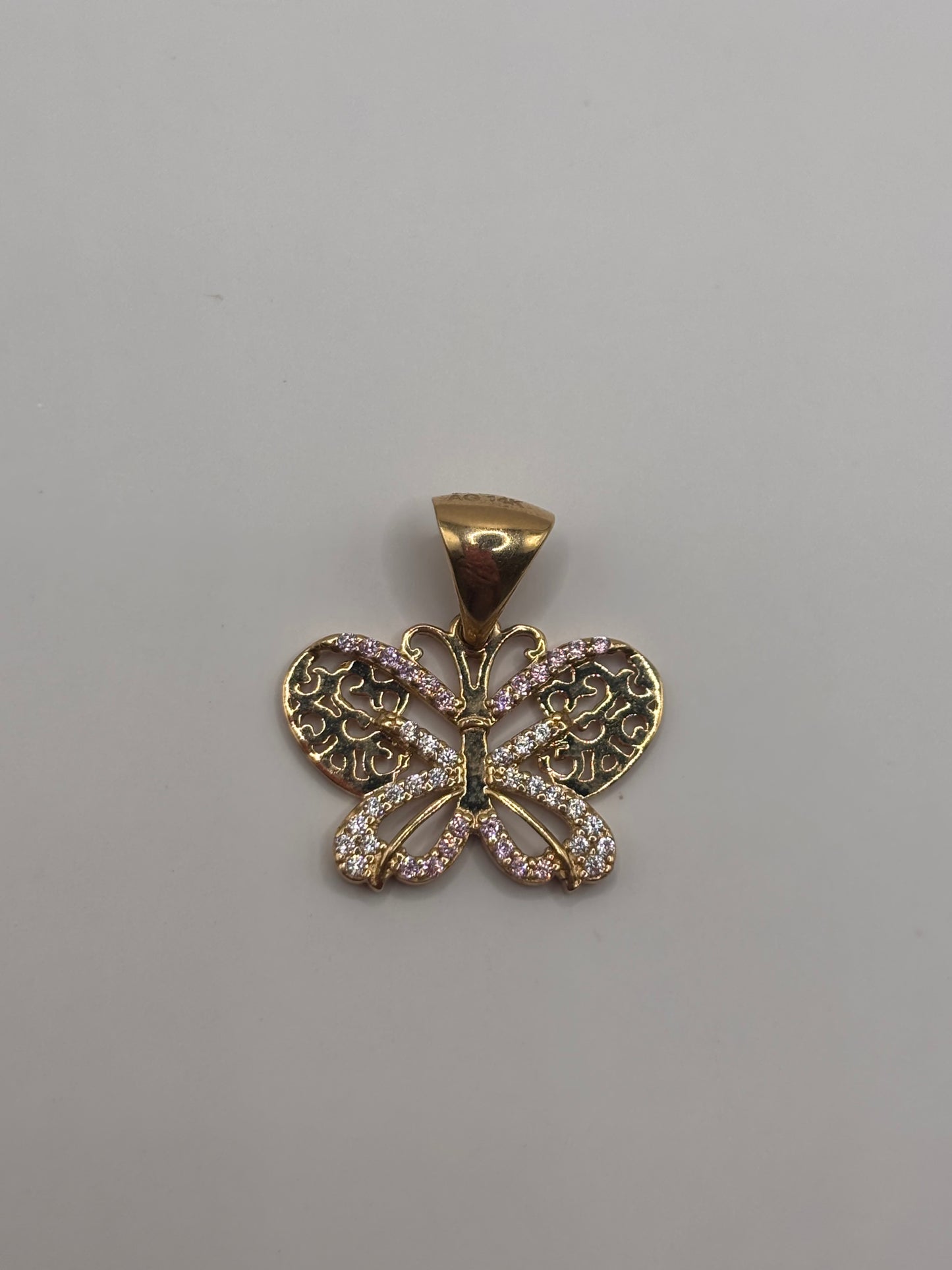 Butterfly pendant 14k