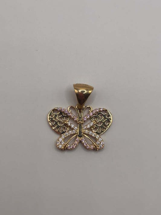 Butterfly pendant 14k