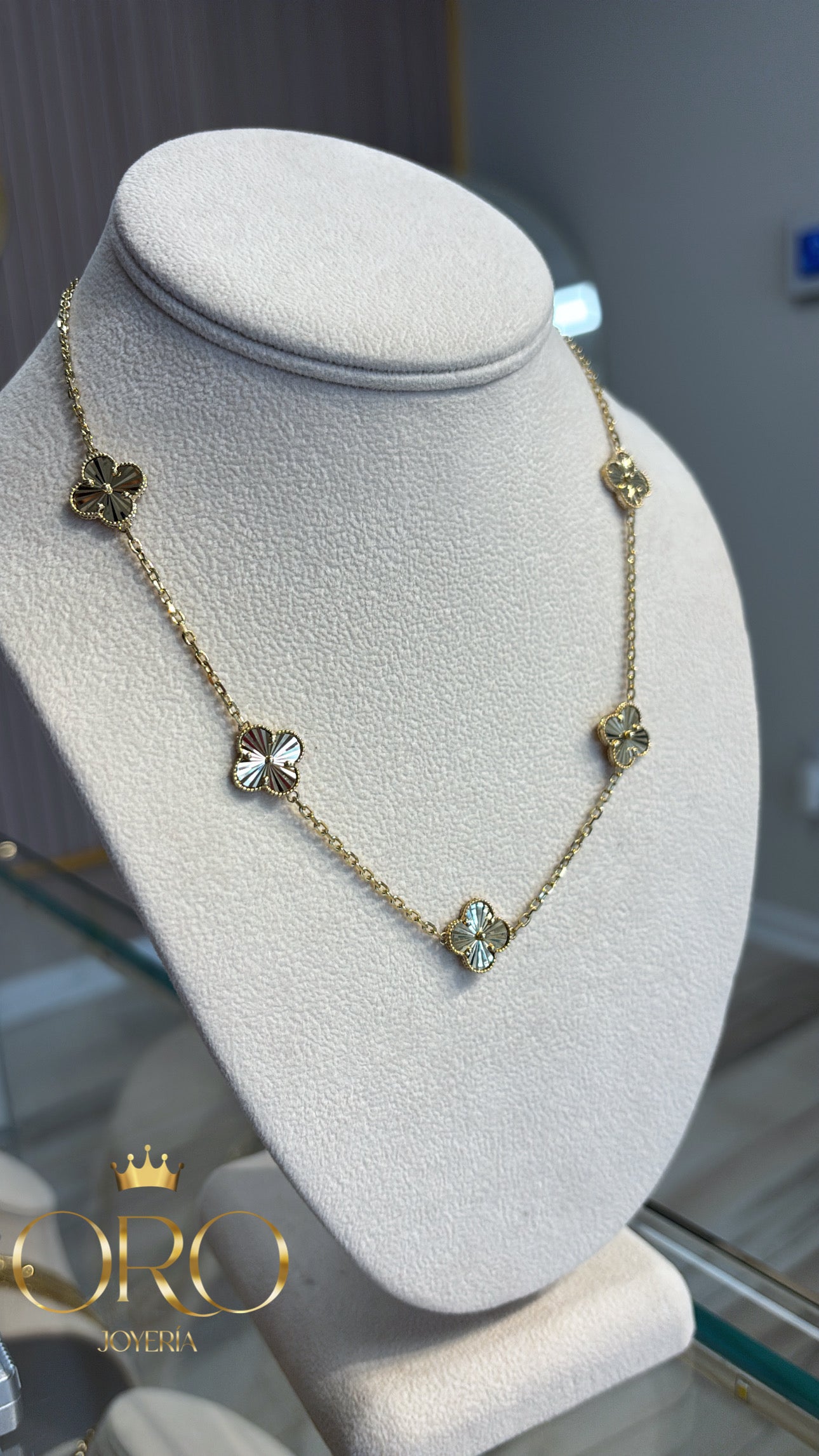 Necklace & bracelet set 13mm 14k