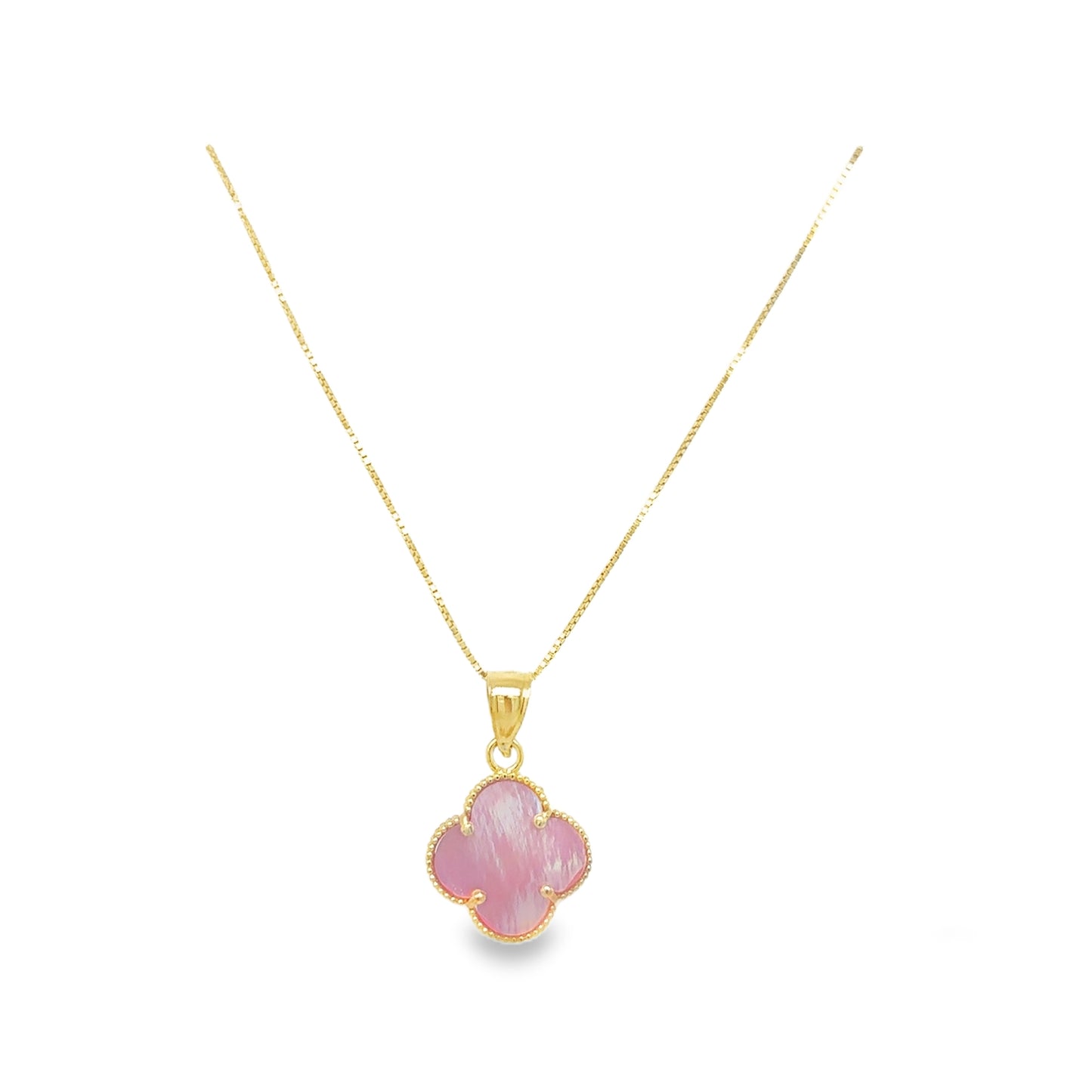 Flower charms with chain 14k 18”