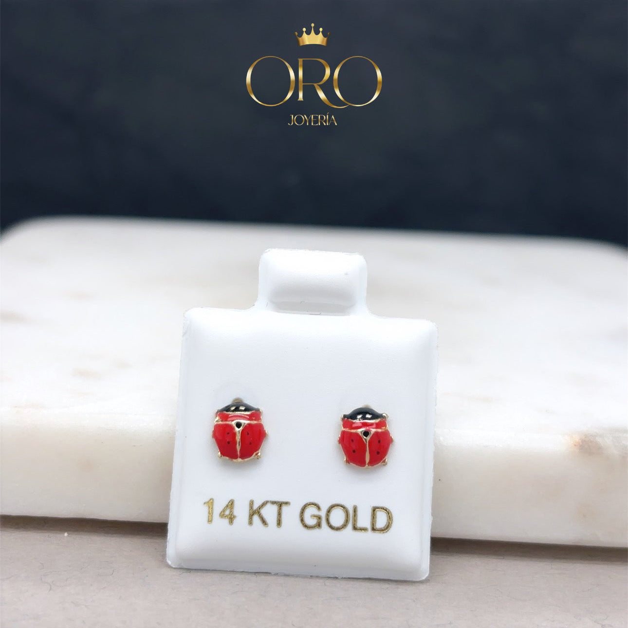 14k ladybug earrings
