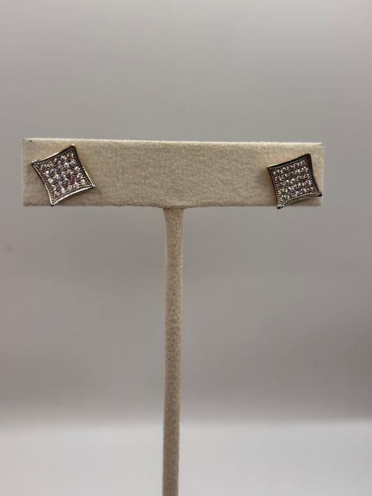 Square earrings 14k