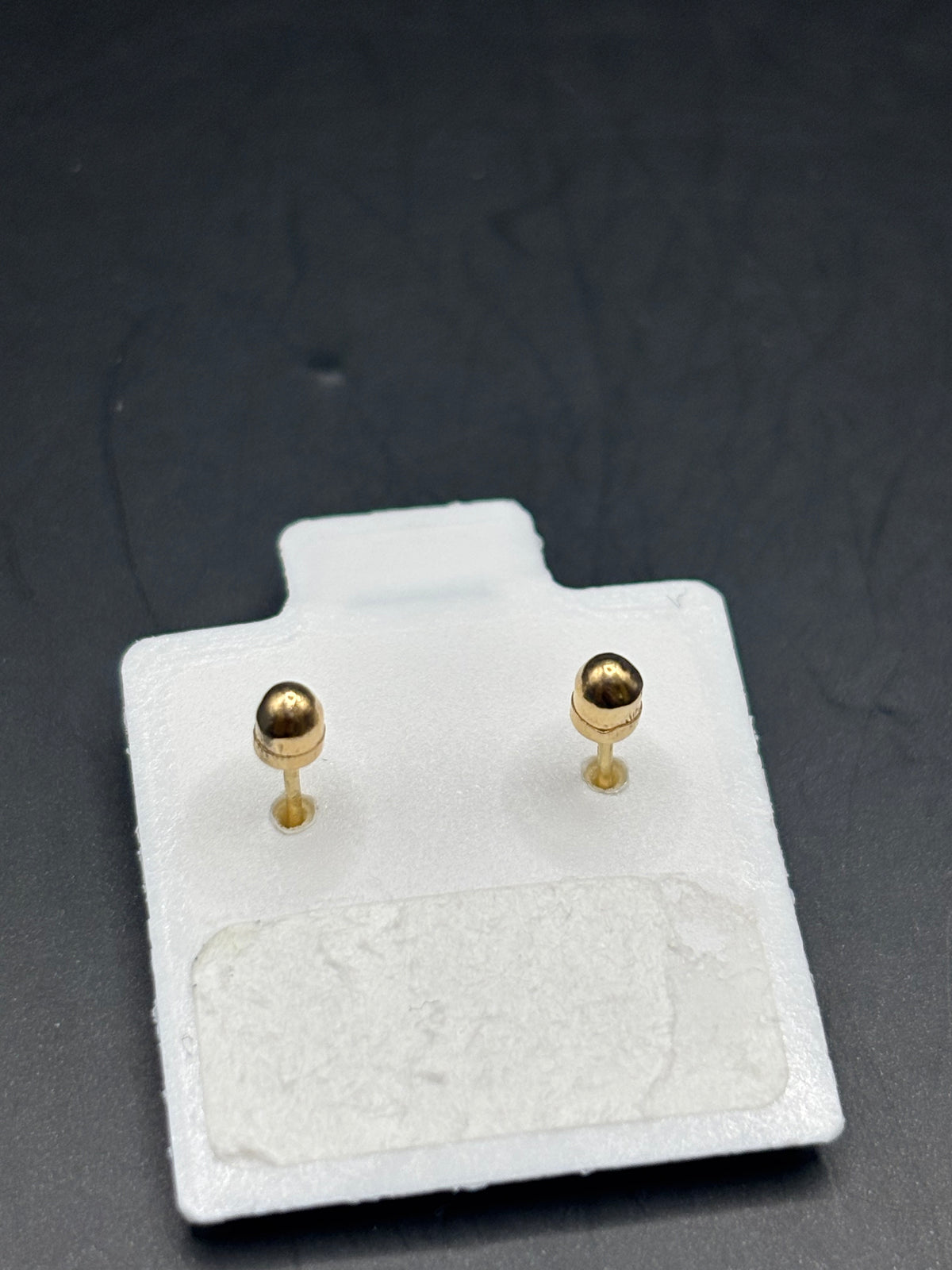 14k pink heart baby earrings