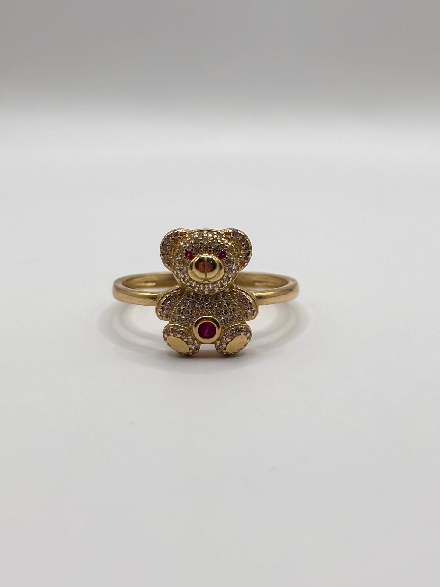 14k teddy bear ring