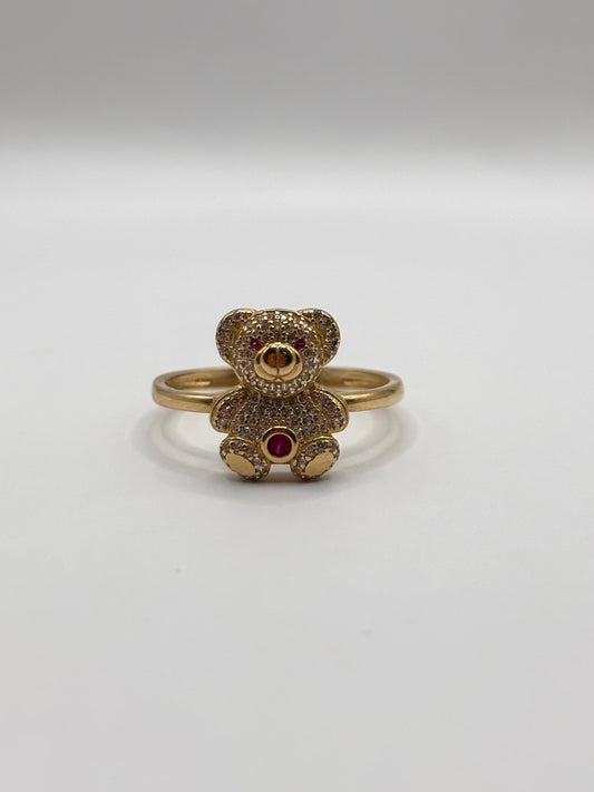 14k teddy bear ring