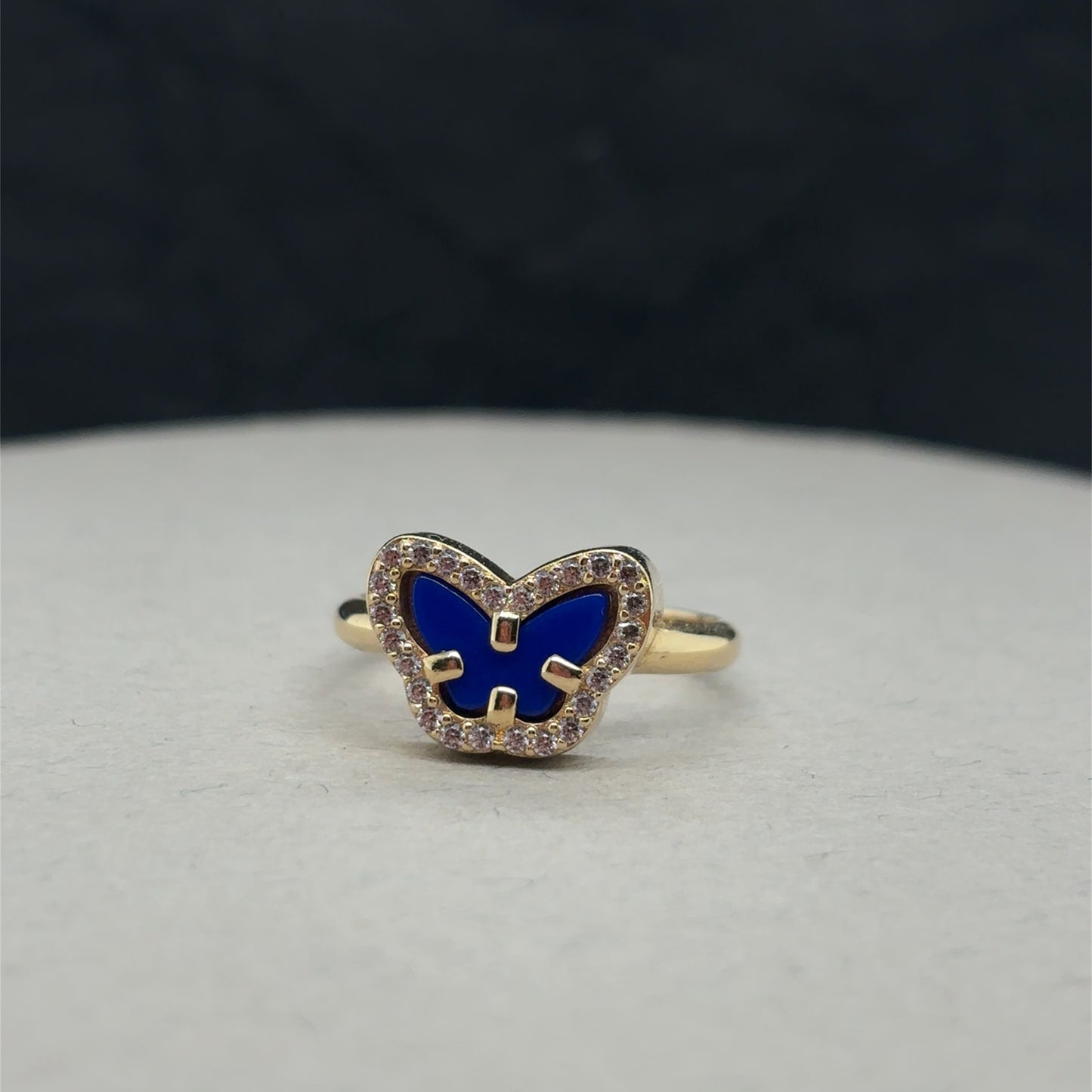Woman Butterfly Ring 14k