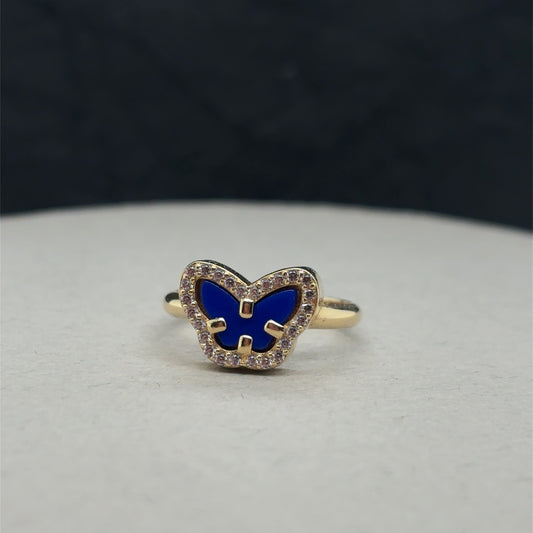 Woman Butterfly Ring 14k