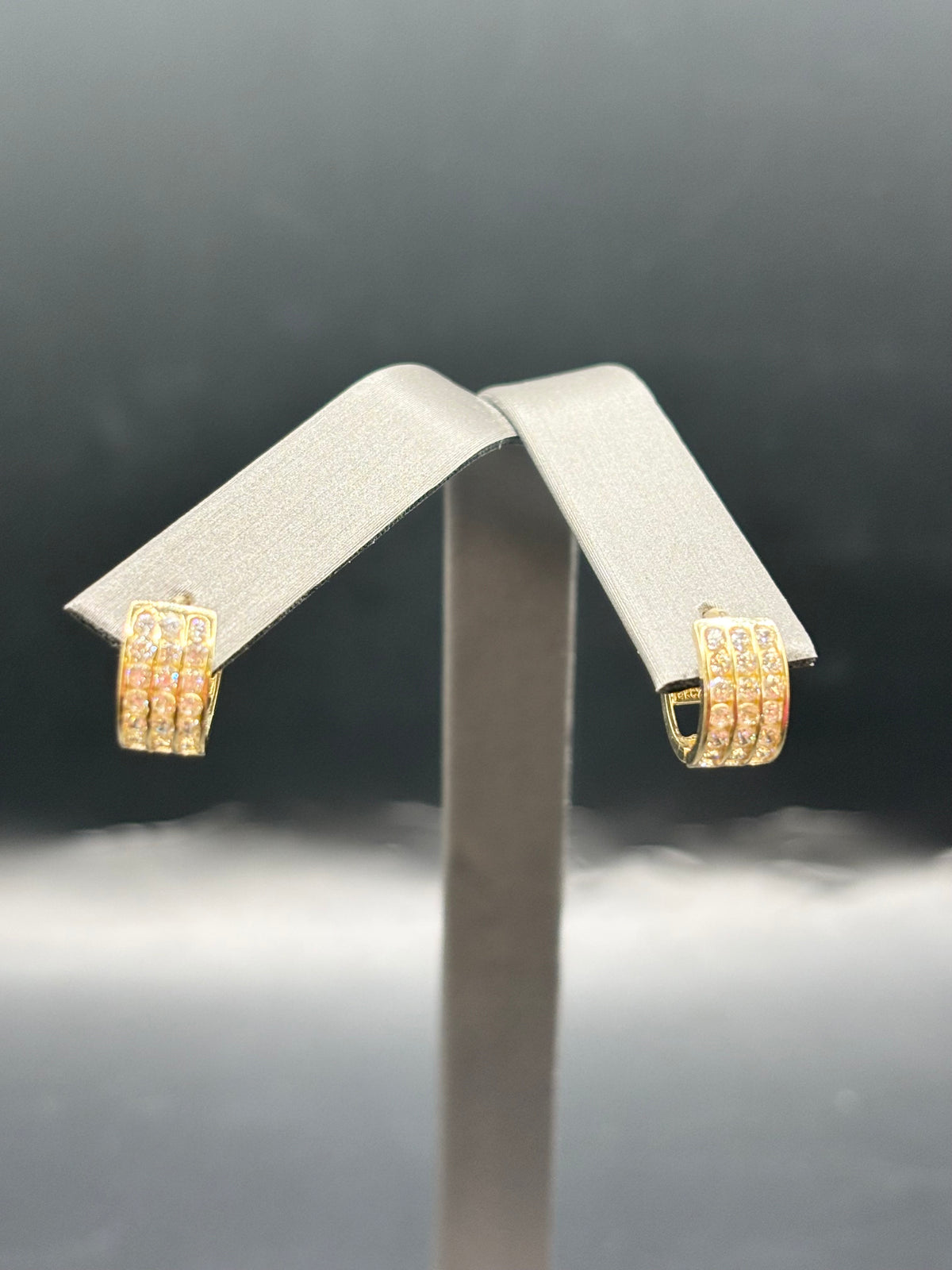 14k hoops cz