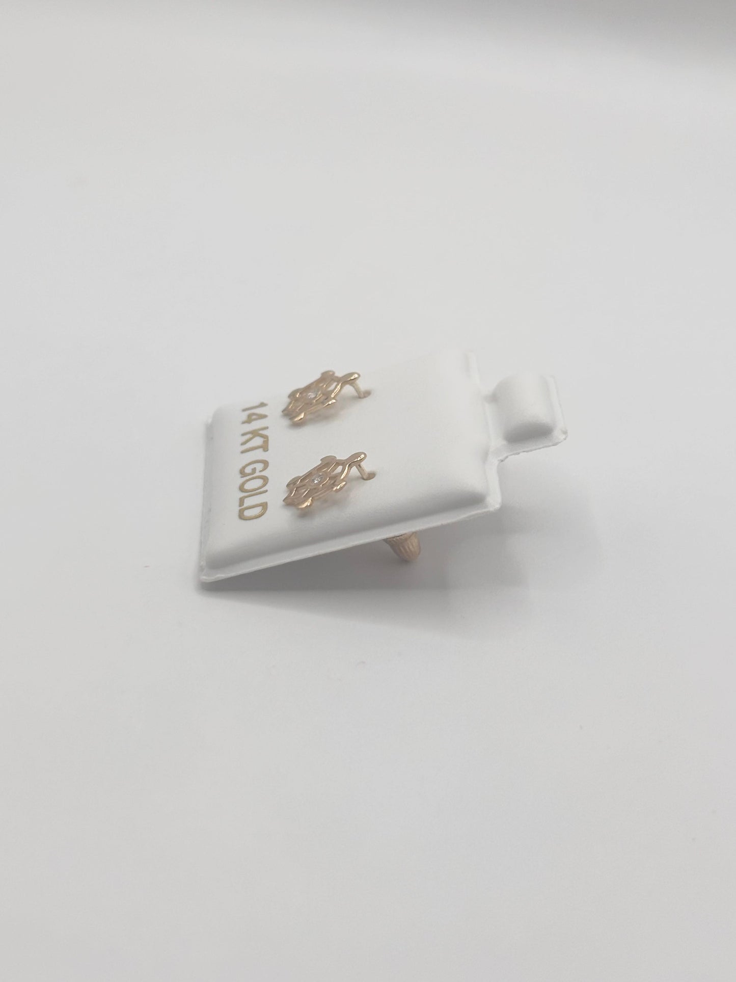 Turtle earrings 14k