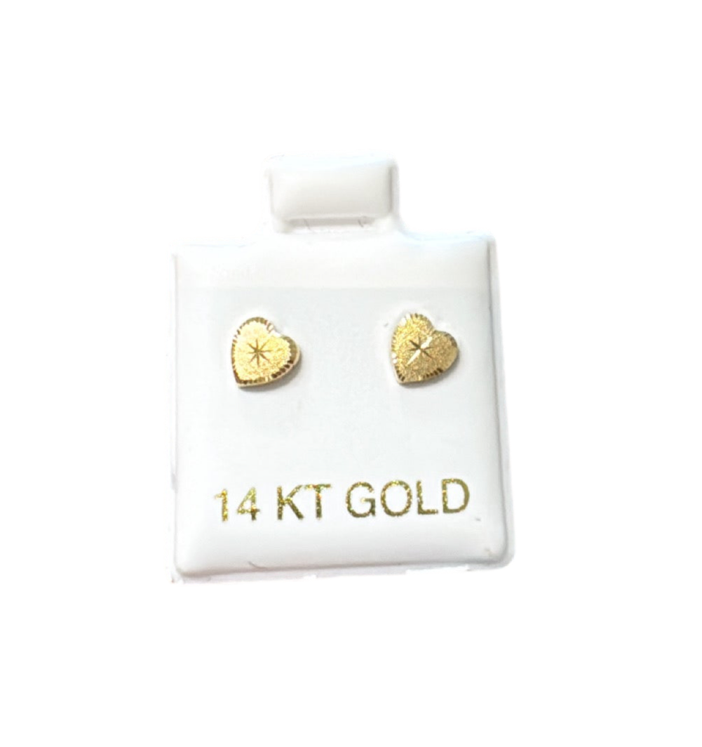 Heart earrings 14k