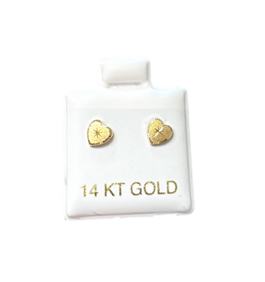 Heart earrings 14k