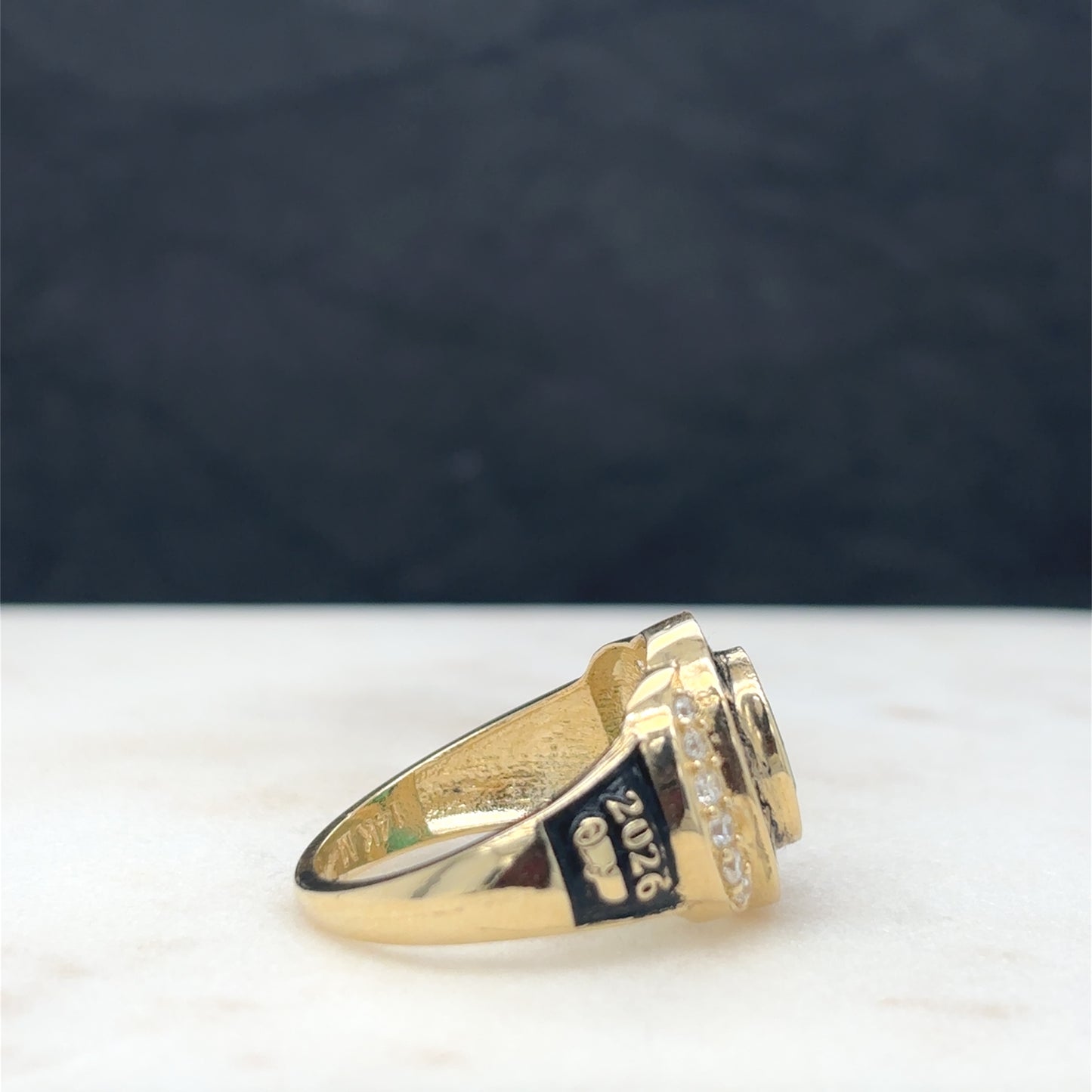 14k graduation ring