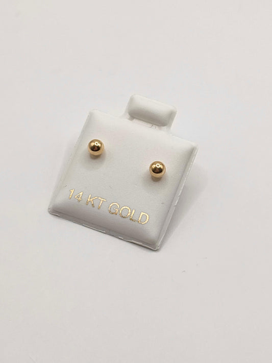 Dormilonas earrings 3mm 14k