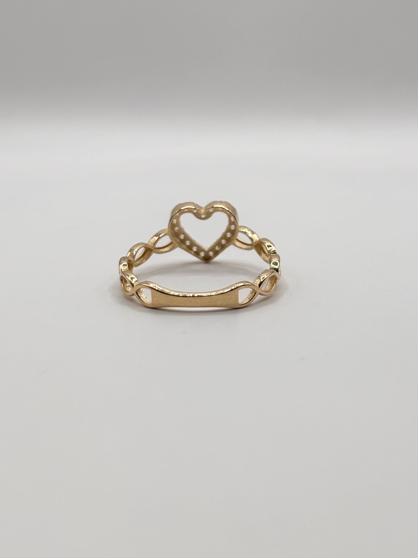 14k heart ring